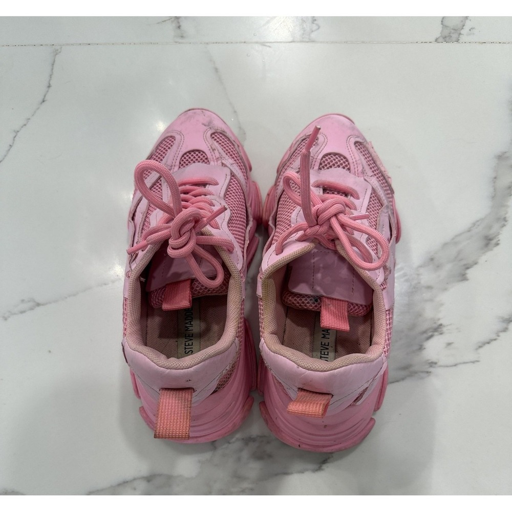 Steve Madden Shoes Womens Size 7 Pink Possession Chunky Lace Up Sneakers Low Top